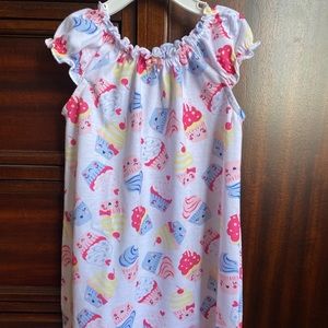 EUC Gymboree Girls 4T Cupcakes Pajama Nightgown